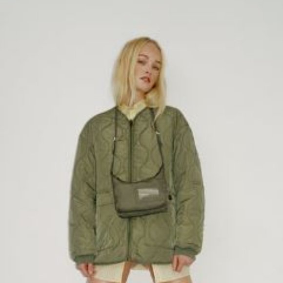 Zara Handbags - Zara Nylon shoulder mini bag, khaki green